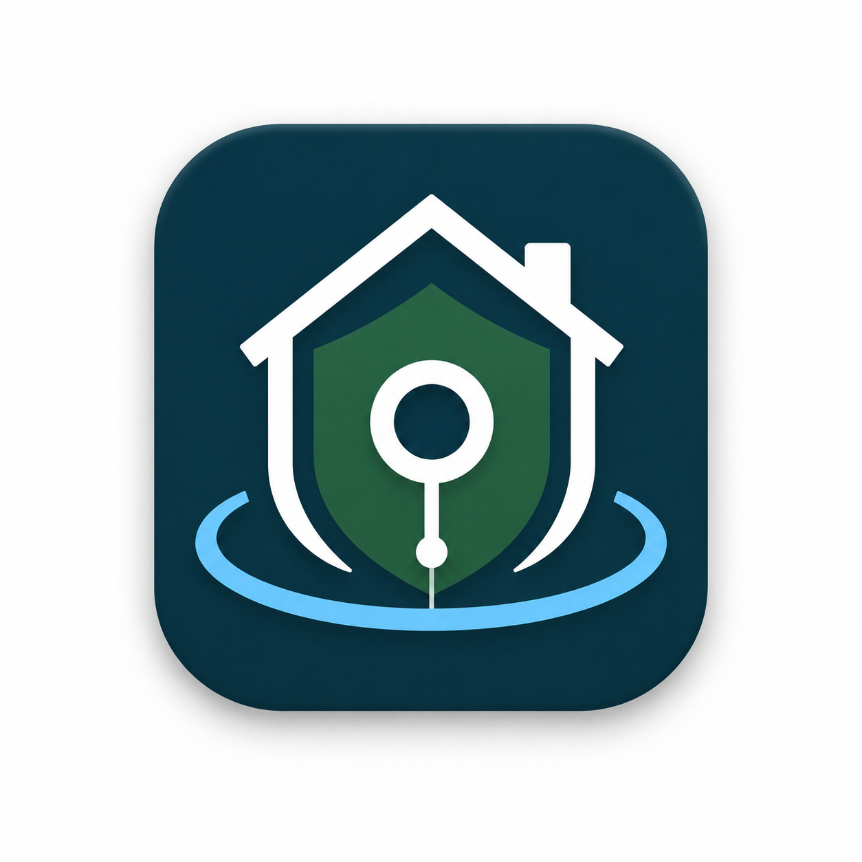 Guardian Node house and shield logo